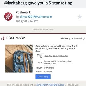 Poshmark 5 star suggested seller: see my high end designer items sales/ ratings